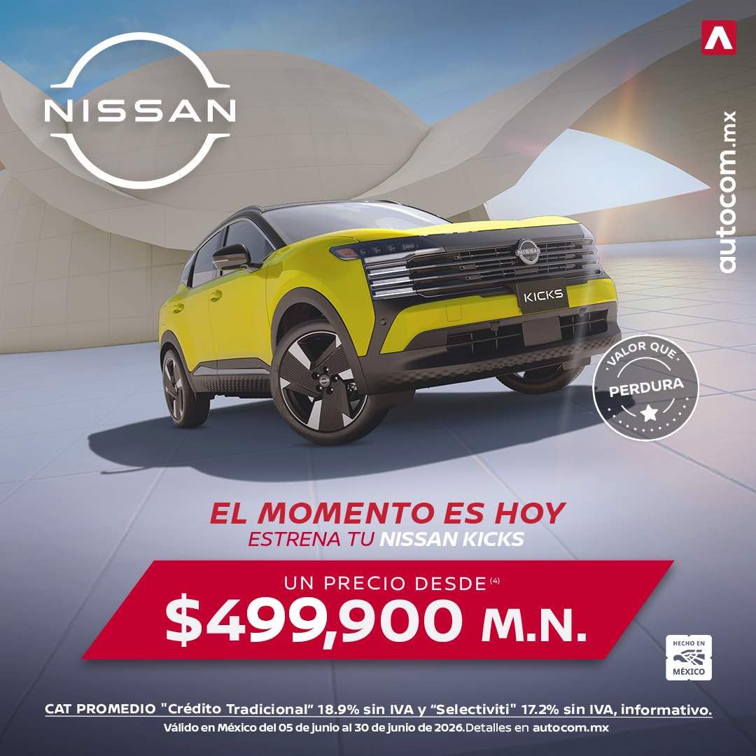 Oferta Nissan Kicks Junio 2025 – Precio desde $499,900 M.N.